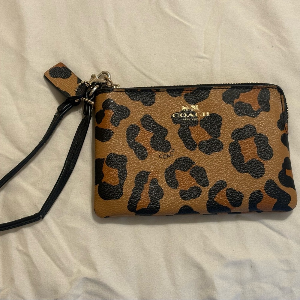 Coach Animal Print Wristlet
